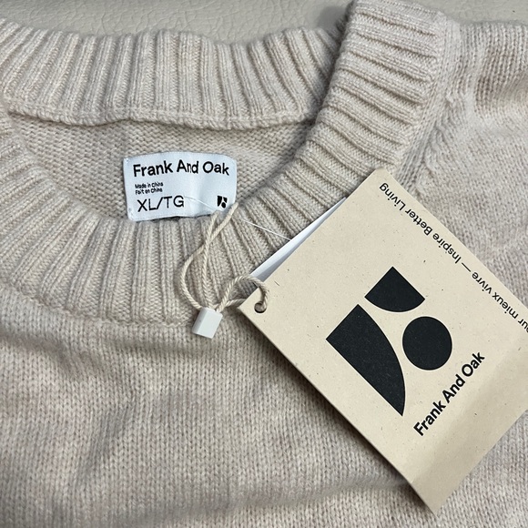 NWT - Frank & Oak Women’s Lambswool Blended Striped Sweater - Size L, XL - Picture 8 of 9